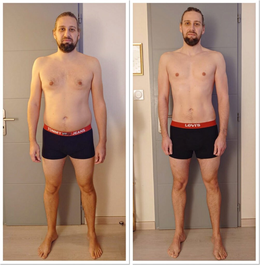 Transformation physique avant/après de Kahell (16 semaines) – coaching Faress BKH, personal trainer